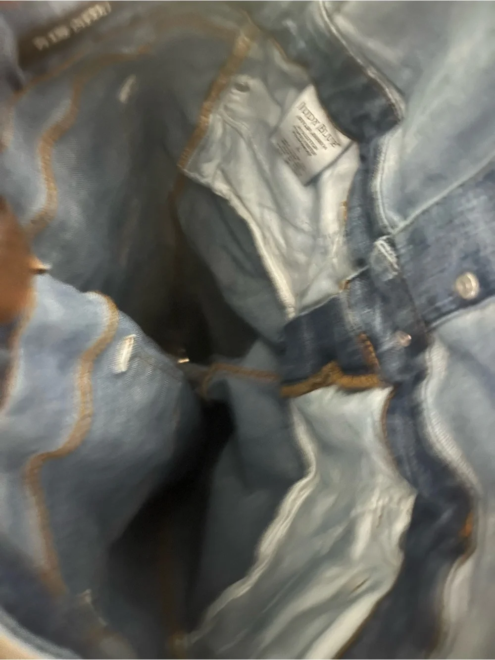 Judy Blue Blue High-Rise Button-Front Denim Overalls SZ L - Picture 12 of 13